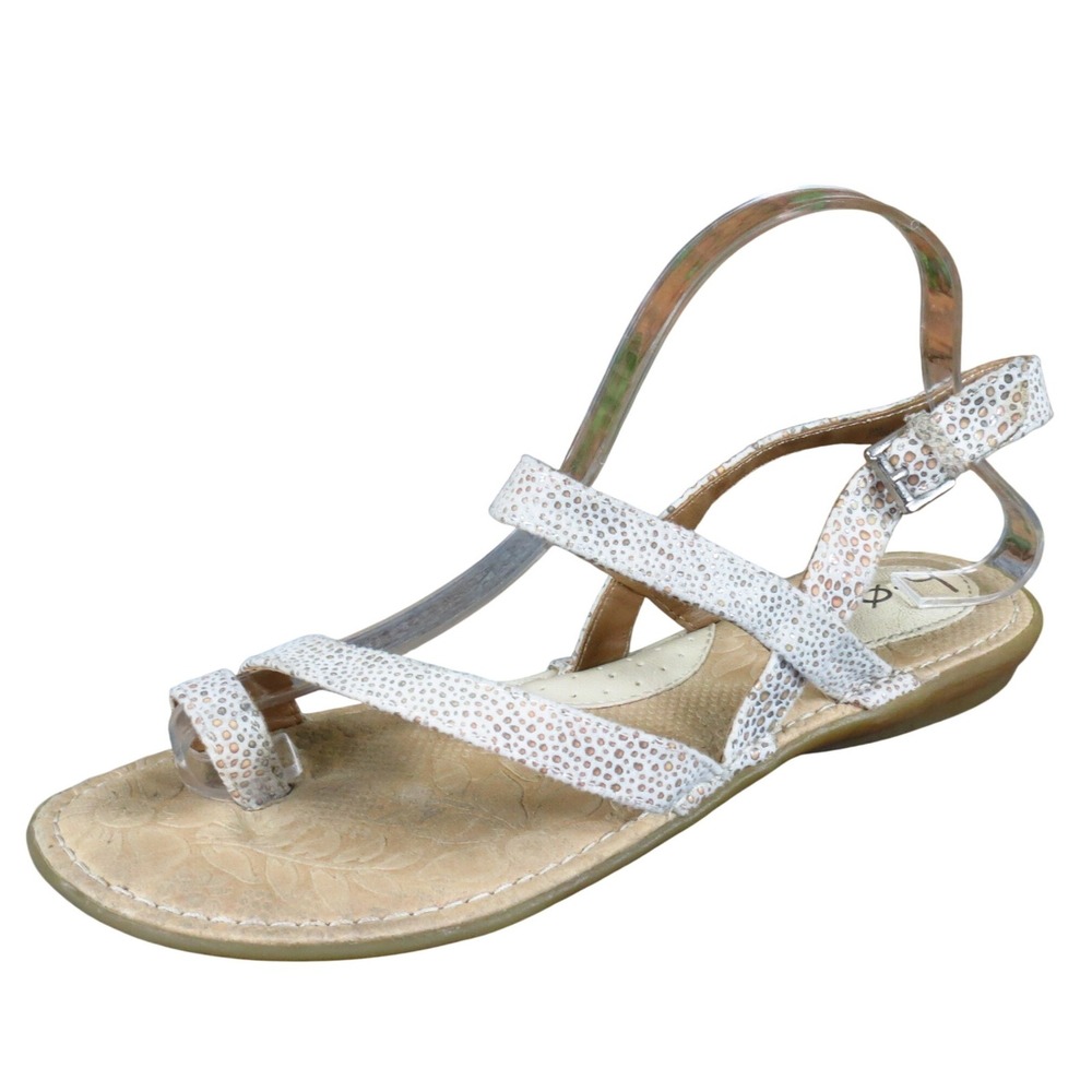 B.O.C. Halida Women Sandal Size‎ 9 Casual Daily Wear Cream Metallic Fabric